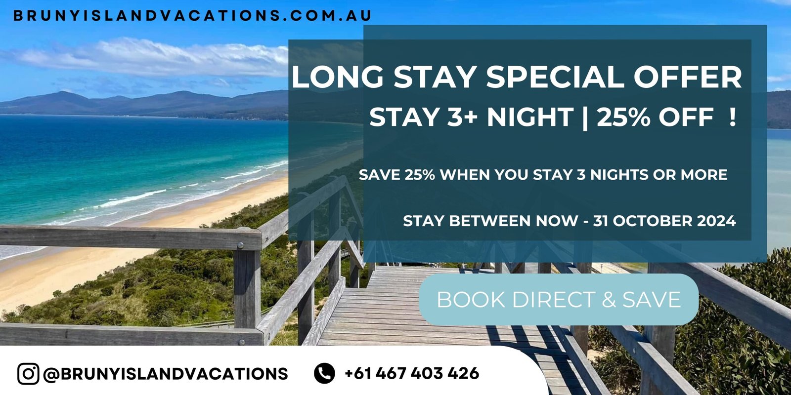 Long Stay offer bruny Island accommodation